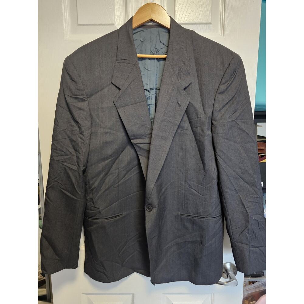 Yves Saint Laurent Suit Wool Vintage Mens Jacket Herringbone (Size In Photos)